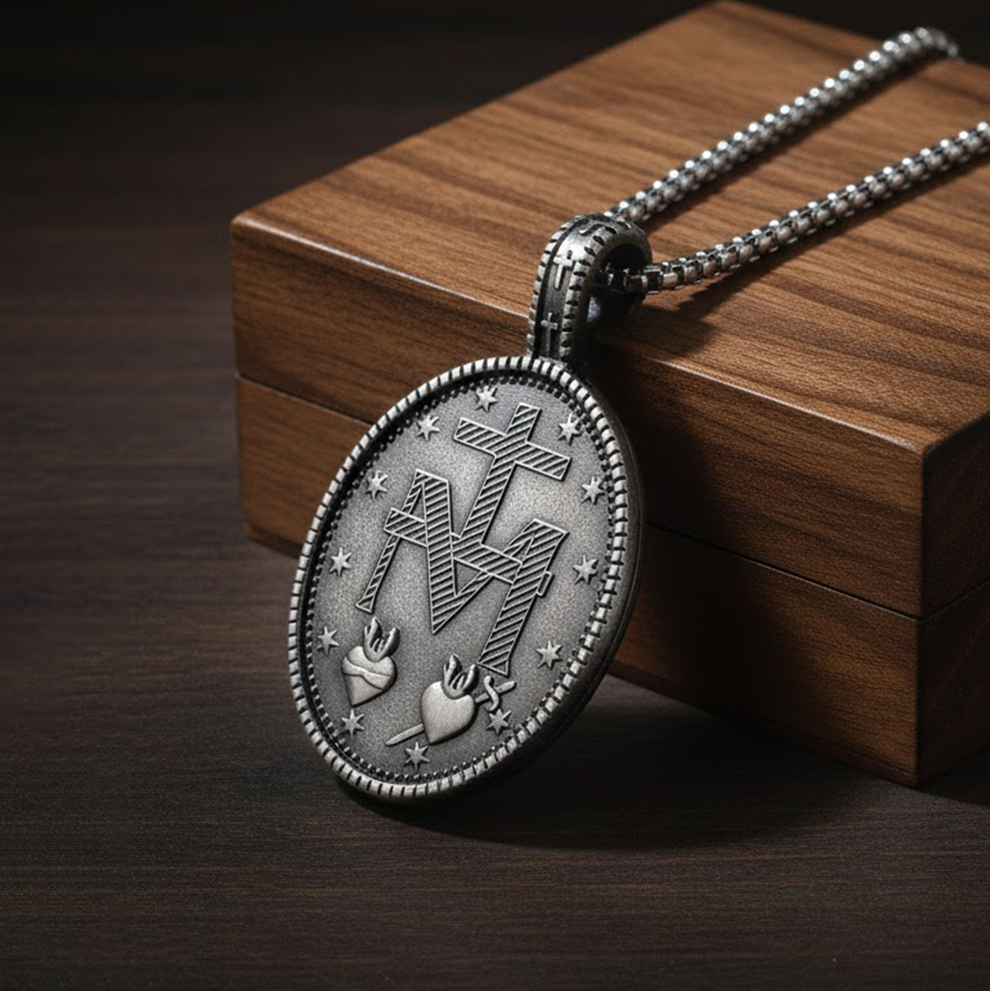 Virgin Mary Titanium Stee Pendent Amenvia